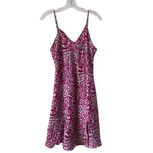 Bay 6 New York Pink Floral Spaghetti Strap Slip Mini Dress Nighty Bows Size M